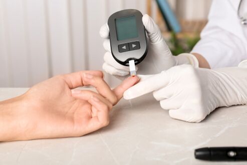 Campione di sangue per diabete